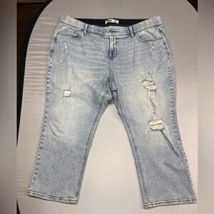 Old Navy Light Blue Distressed Ankle Jeans